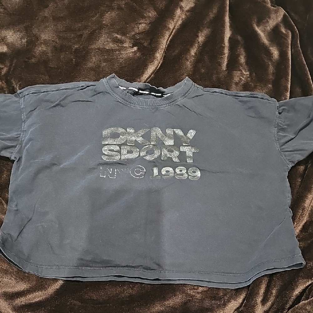 DKNY Sport Charcoal Crop Top
